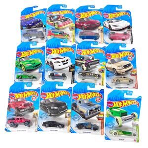 Hot Wheels Carded Lot Of 12 Various Years No Duplicates Toy Cars New (S)